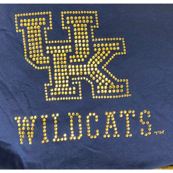 Nitro USA NCAA Kentucky Wildcats Women's Rhinestone UK Long Sleeve V-Neck Top* - Picture 2 of 3